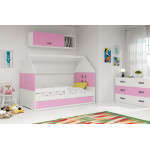 Detská posteľ domček DOMI 1 biela - ružová 160x80cm